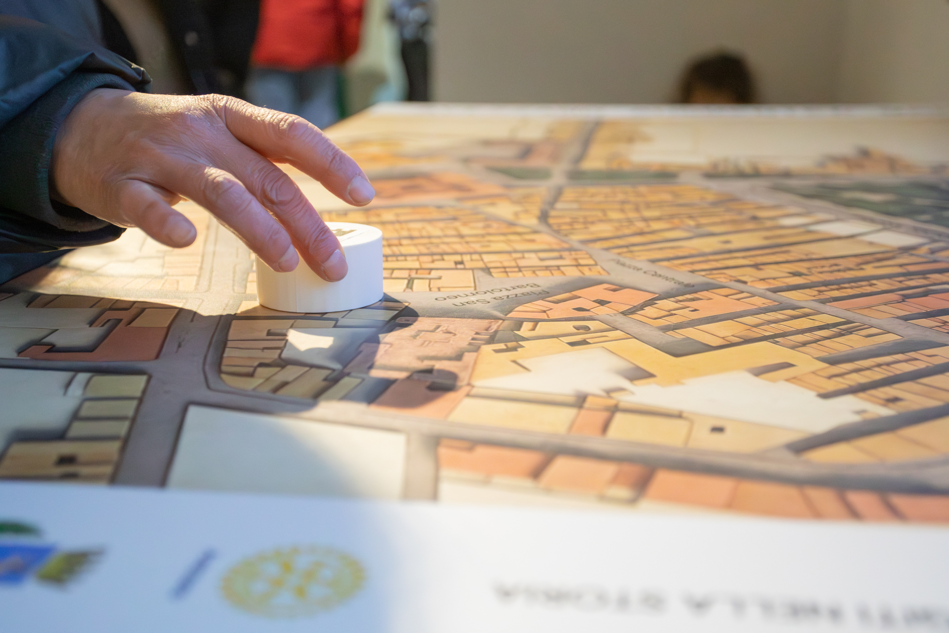Dettaglio della mappa con pedina